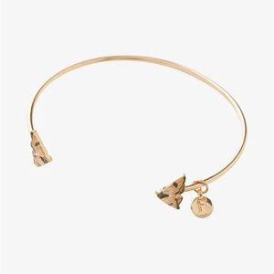 Fable of England gold enamel moth open cuff